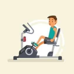 Infographie sur le vélo d'appartement semi-allongé