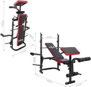Dimensions Et Structure Pliable Du Banc De Musculation ISE SY-5430b