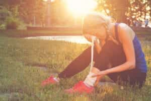Strapping à la cheville suite au sport